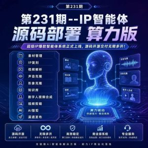 超级IP爆款智能体系统正式上线,源码开源交付无限多开!-知芽创业社