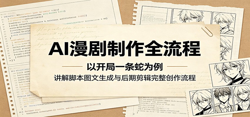 AI漫剧制作全流程：以开局一条蛇为例，讲解脚本图文生成与后期剪辑完整创作流程-知芽创业社
