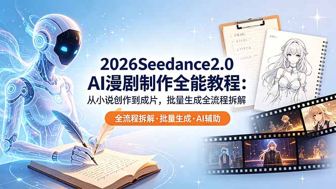 2026Seedance2.0 AI制作全能教程：从小说创作到成片，批量生成全流程拆解-知芽创业社