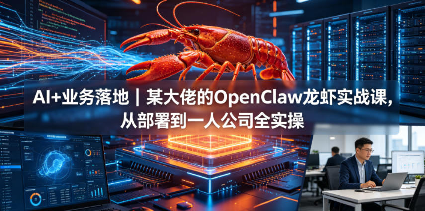 AI+业务落地｜某大佬的OpenClaw小龙虾实战课，从部署到一人公司全实操-知芽创业社