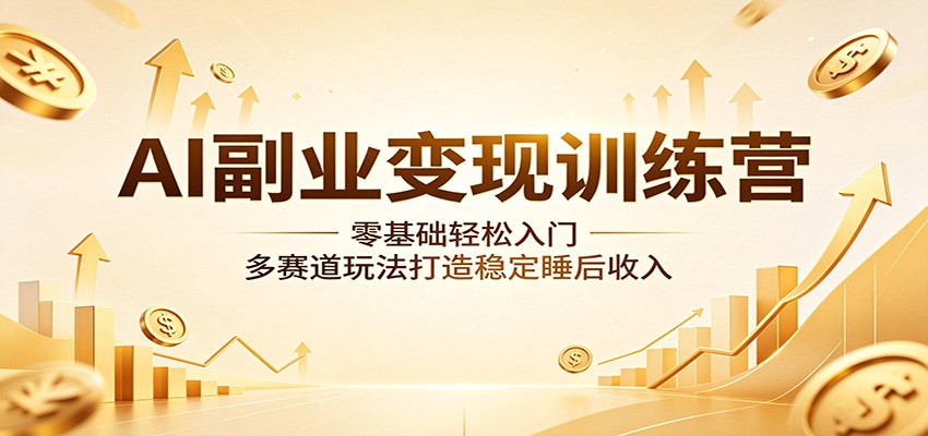 AI副业变现训练营:零基础轻松入门,多赛道玩法打造稳定睡后收入-知芽创业社