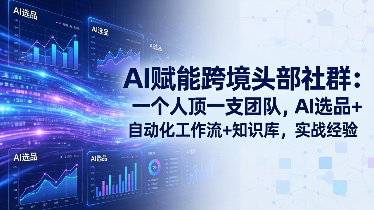 AI赋能跨境头部社群-更新5月：一个人顶一支团队，AI选品+自动化工作流+知识库，实战经验-知芽创业社
