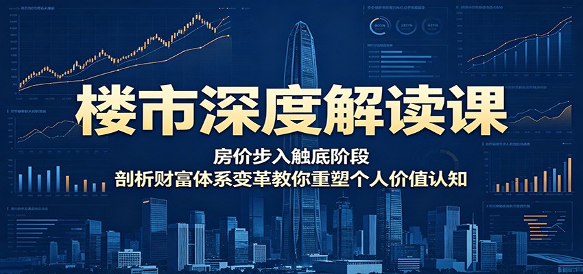 楼市深度解读课:房价步入触底阶段,剖析财富体系变革教你重塑个人价值认知-知芽创业社