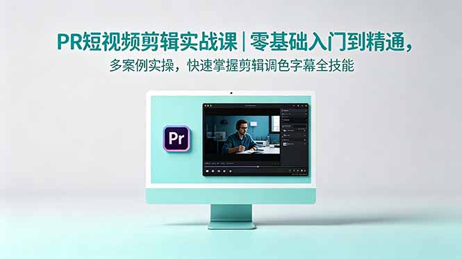 PR短视频剪辑实战课｜零基础入门到精通，多案例实操，快速掌握剪辑调色字幕全技能-知芽创业社