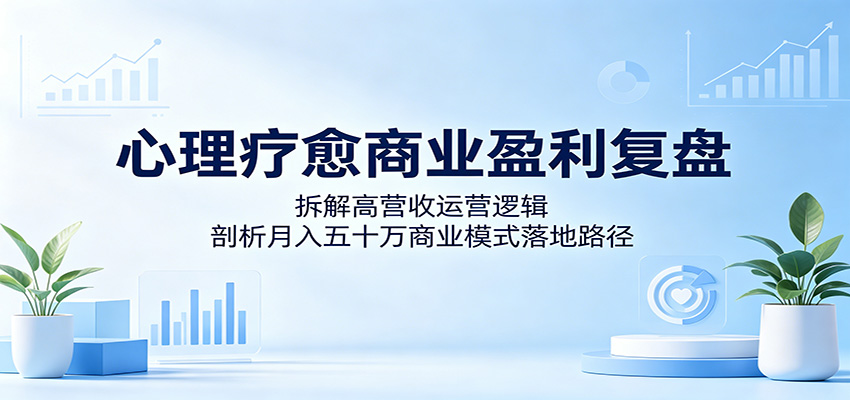 心理疗愈商业盈利复盘：拆解高营收运营逻辑，剖析月入五十万商业模式落地路径-知芽创业社