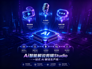 A智能解说剪辑StudioV9.1.0更新AI 写文案 + AI 配音 + AI 剪辑-知芽创业社