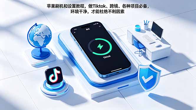 苹果刷机和设置教程，做Tiktok、跨境、各种项目必备，环境干净，才能杜绝不利因素-知芽创业社