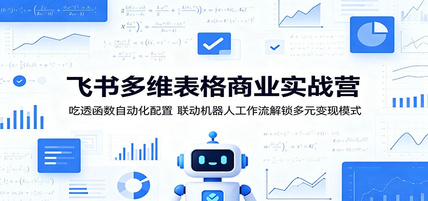 飞书多维表格商业实战营：吃透函数自动化配置，联动机器人工作流解锁多元变现模式-知芽创业社