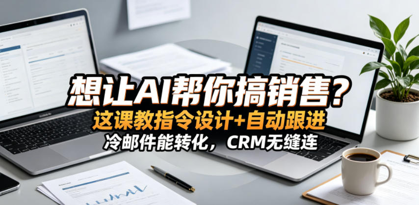想让AI帮你搞销售？这课教指令设计+自动跟进，冷邮件能转化，CRM无缝连！【原创双语字幕】-知芽创业社