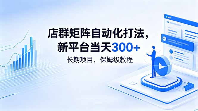 店群矩阵自动化打法，新平台当天300+，长期项目，保姆级教程-知芽创业社