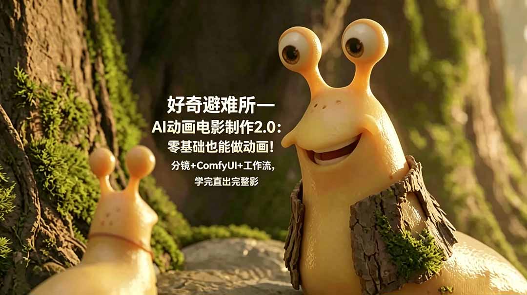 好奇避难所—AI动画电影制作2.0:零基础也能做动画!分镜+ComfyUI+工作流,学完直出完整影片-知芽创业社