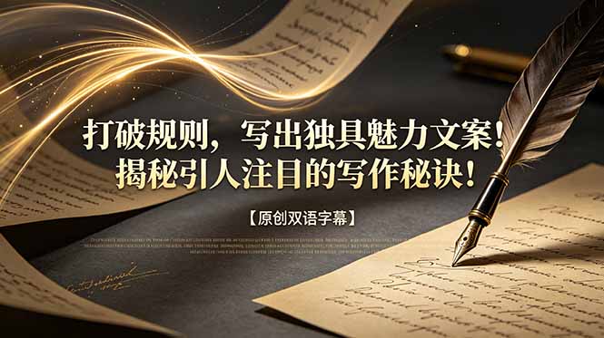 打破规则,写出独具魅力文案!揭秘引人注目的写作秘诀!【原创双语字幕】-知芽创业社