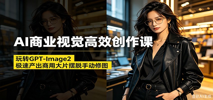 AI商业视觉高效创作课：玩转GPT-Image2，极速产出商用大片摆脱手动修图(更新)-知芽创业社