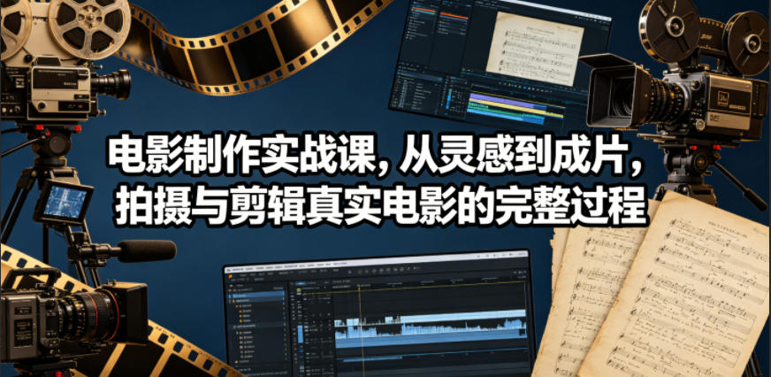 电影制作实战课，从灵感到成片，拍摄与剪辑真实电影的完整过程【原创双语字幕】-知芽创业社