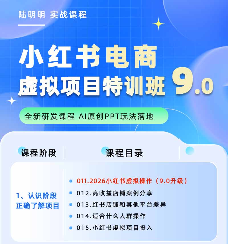 图片[1]-小红书虚拟项目特训班9.0，全面拥抱AI，批量产出原创PPT货源，单品/单店纯利润几万到几十W-知芽创业社