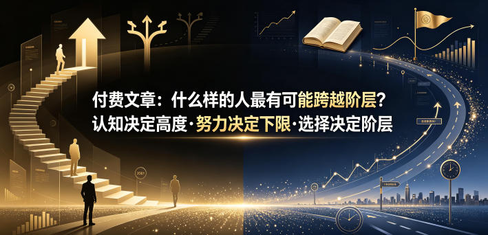 付费文章：什么样的人最有可能跨越阶层？认知决定高度·努力决定下限·选择决定阶层-知芽创业社