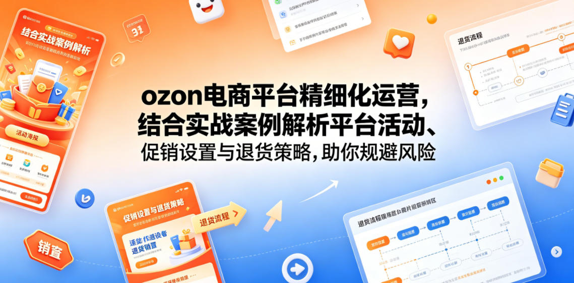 ozon电商平台精细化运营，结合实战案例解析平台活动、促销设置与退货策略，助你规避风险、提升销量-知芽创业社
