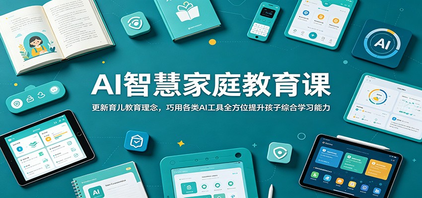 AI智慧家庭教育课:更新育儿教育理念,巧用各类AI工具全方位提升孩子综合学习能力-知芽创业社