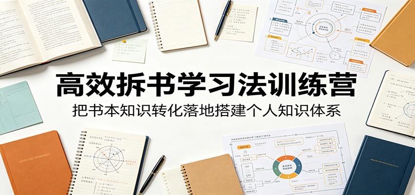 高效拆书学习法训练营，把书本知识转化落地搭建个人知识体系-知芽创业社