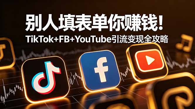 别人填表单你赚钱!TikTok+FB+YouTube 引流变现全攻略【原创双语字幕】-知芽创业社