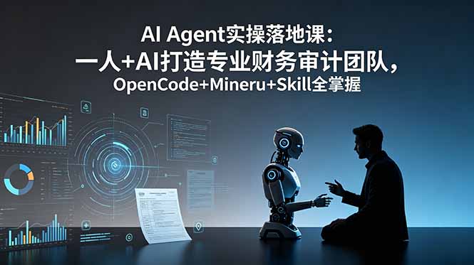AI Agent实操落地课：一人+AI打造专业财务审计团队，OpenCode+Mineru+Skill全掌握-知芽创业社