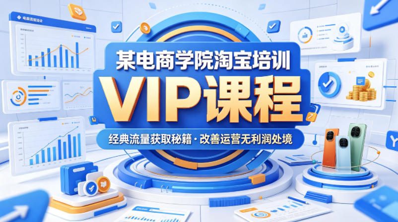 某电商学院淘宝培训VIP课程,各种经典有用的流量获取秘籍,改善运营产品没利润的处境(2026年6月)-知芽创业社
