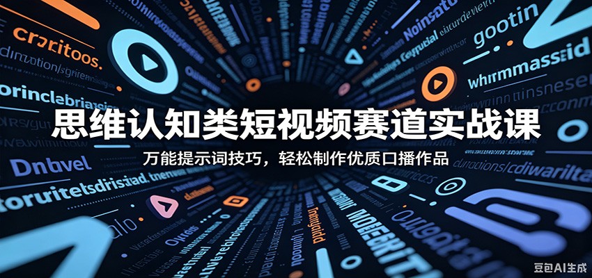 思维认知类短视频赛道实战课:万能提示词技巧,轻松制作优质口播作品-知芽创业社