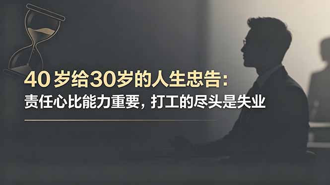 付费文章:40岁给30岁的人生忠告:责任心比能力重要,打工的尽头是失业-知芽创业社