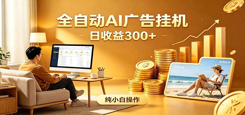 AI风口项目，全程解放双手，后台自动运行赚取收益，每天稳定收益300+-知芽创业社