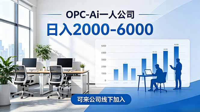 2026创业新风口—OPC一人公司模式震撼首发!日收益2000-6000+,项目绿色长久,安全稳健,合…-知芽创业社