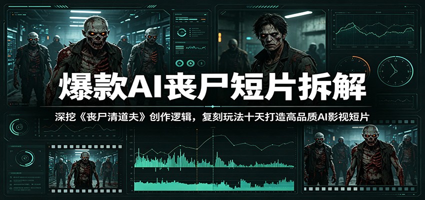 爆款AI丧尸短片拆解：深挖《丧尸清道夫》创作逻辑，复刻玩法快速打造高品质AI影视短片-知芽创业社