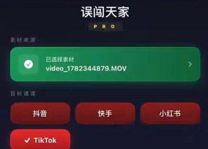 误闯天家更新TK通道，目前支持DY,KS,XHS,TK操作简单教程详尽-知芽创业社