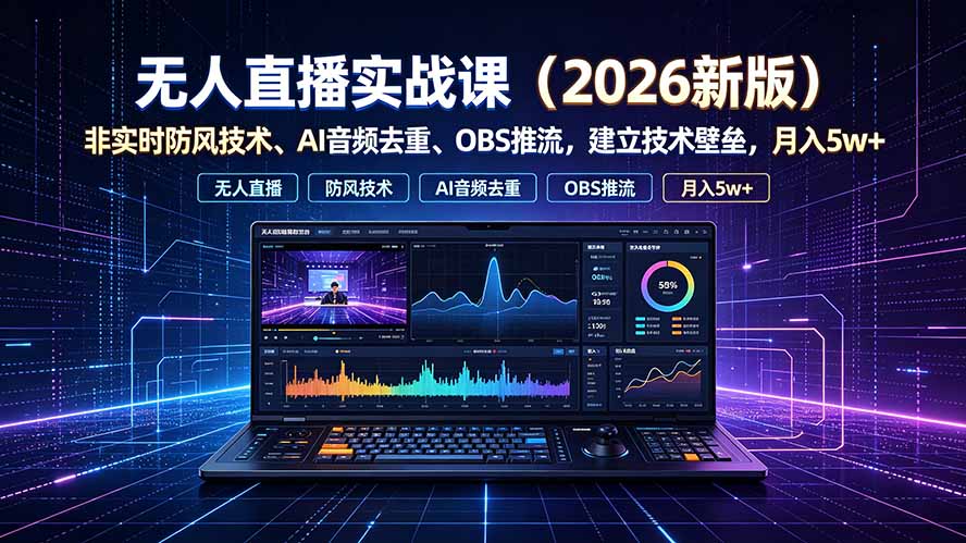 无人直播实战课(更新7月-知芽创业社