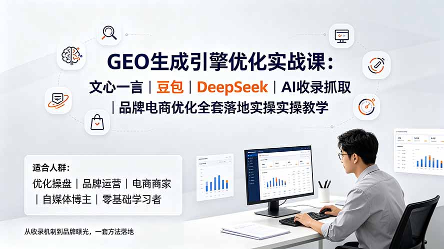 GEO生成引擎优化实战课:文心一言|豆包|DeepSeek|AI收录抓取|品牌电商优化全套落地实操教学-知芽创业社