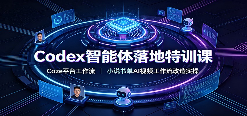 Codex智能体落地特训课：Coze平台工作流，小说书单AI视频工作流改造实操-知芽创业社