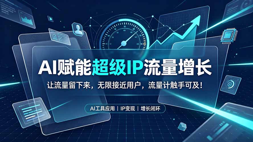 AI赋能超级IP流量增长：让流量留下来，无限接近用户，流量计触手可及！-知芽创业社