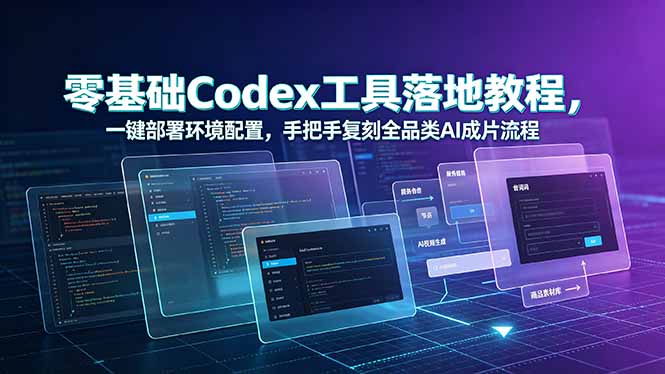 零基础Codex工具落地教程,一键部署环境配置,手把手复刻全品类AI成片流程-知芽创业社