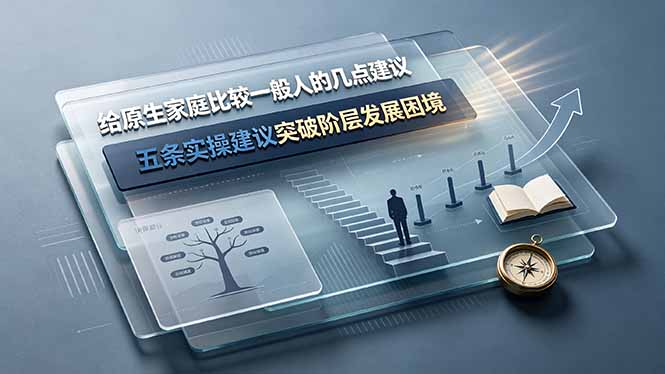 付费文章:给原生家庭比较一般人的几点建议,五条实操建议突破阶层发展困境-知芽创业社