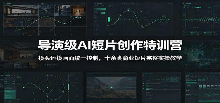 导演级AI短片创作特训营:镜头运镜画面统一控制,十余类商业短片完整实操教学(更新)-知芽创业社