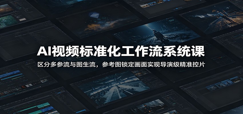 AI视频标准化工作流系统课：区分多参流与图生流，参考图锁定画面实现导演级精准控片-知芽创业社