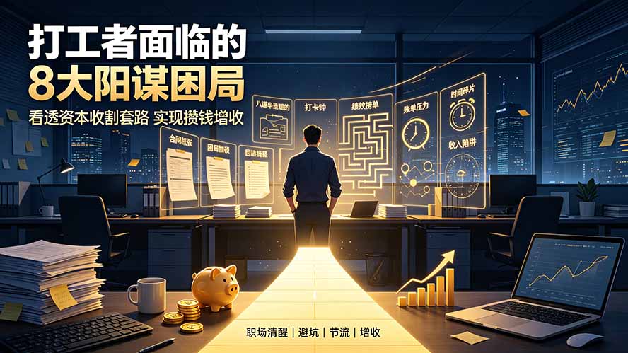付费文章：打工者面临的8大阳谋困局，看透资本收割套路实现攒钱增收-知芽创业社