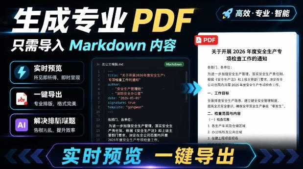只需导入Markdown内容,实时预览一键导出专业PDF!轻松解决AI生成内容排版问题Presto-知芽创业社