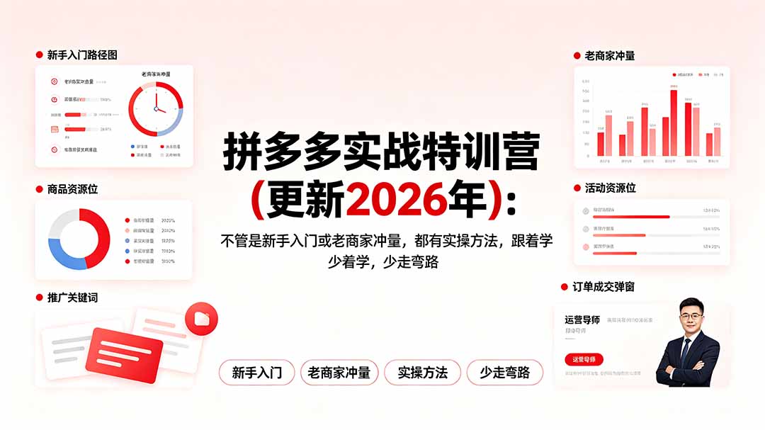 拼多多实战特训营(更新2026年-知芽创业社