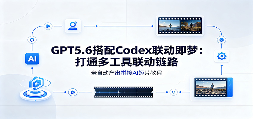 GPT5.6搭配Codex联动即梦：打通多工具联动链路，全自动产出拼接AI短片教程-知芽创业社