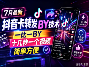7月最新抖音卡转发搬运技术，一比一搬运，十几秒一个视频简单方便-知芽创业社