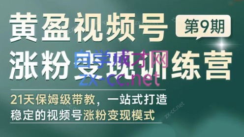 黄盈·视频号涨粉变现训练营-知芽创业社