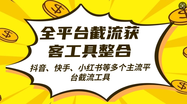 全平台截流获客工县整合全自动引流，日引2000+精准客户【揭秘】-知芽创业社