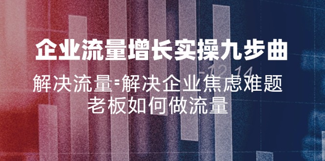 企业流量增长实战九步曲，解决流量=解决企业焦虑难题，老板如何做流量-知芽创业社