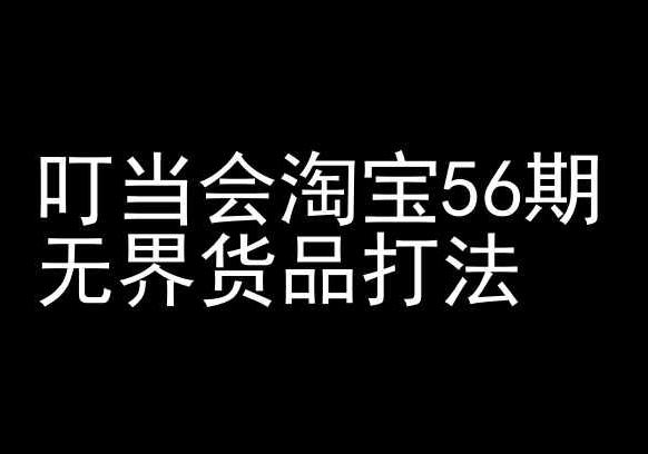 叮当会淘宝56期：无界货品打法-淘宝开店教程-知芽创业社