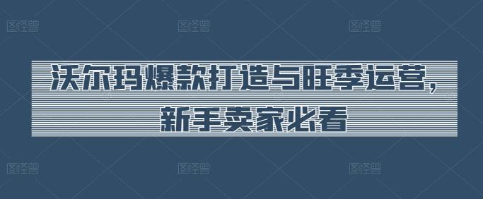 沃尔玛爆款打造与旺季运营，新手卖家必看-知芽创业社